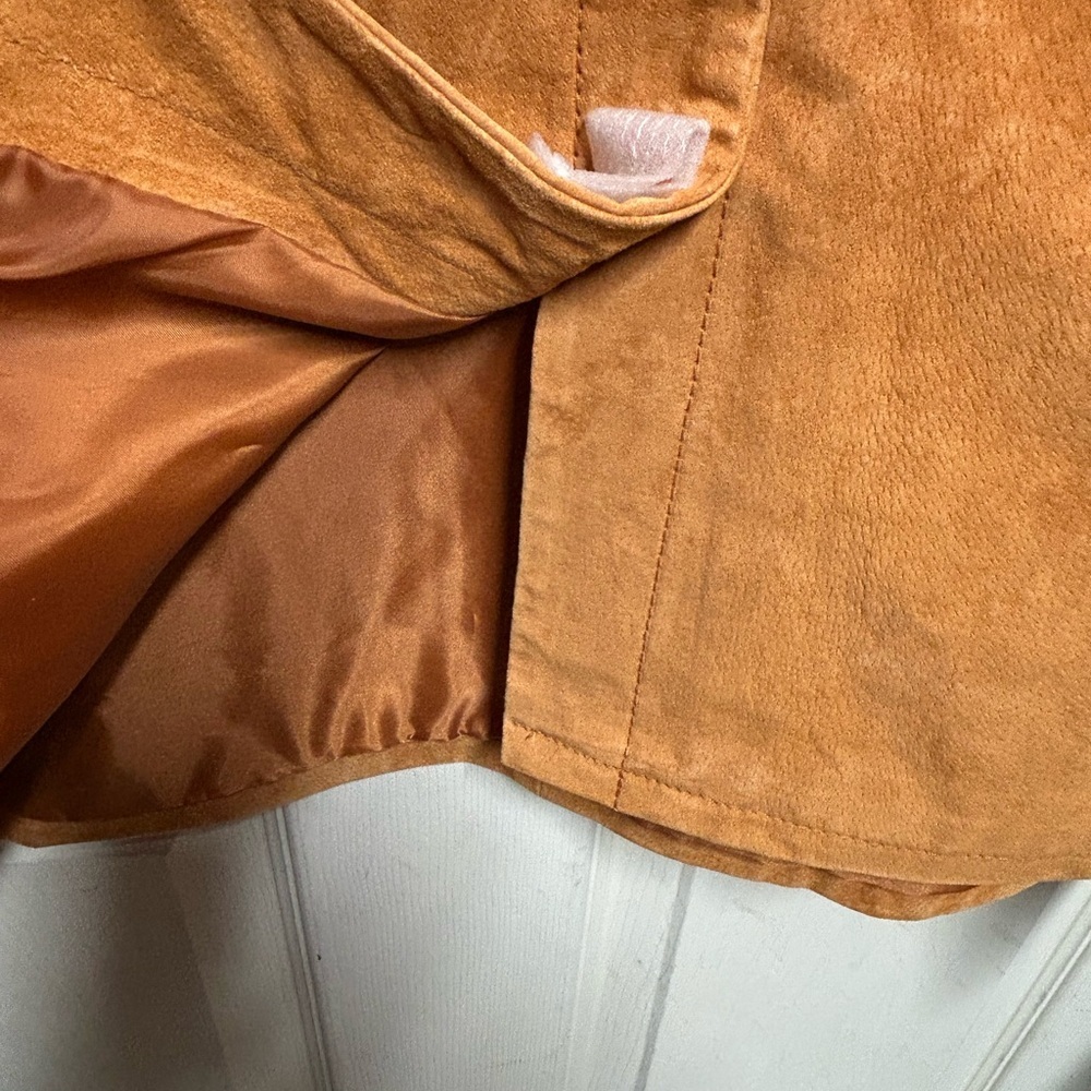 Genuine Leather QVC Dialogue Size Large Burnt Orange /Tan/Brown Color - Picture 6 of 8